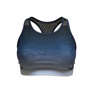NWT Wear it to heart high neck sports bra ocean ombre